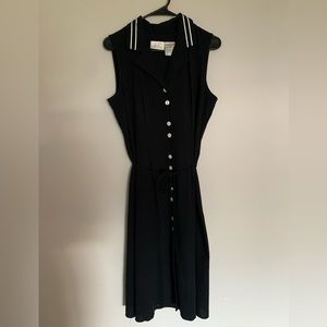 Kathie Lee Collection Women’s Sleeveless Tie Waist Button Down Dress Size 10